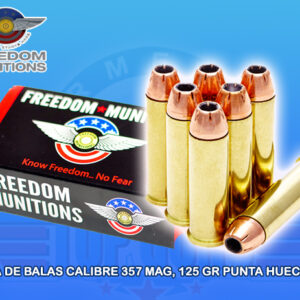 Caja de Balas marca FREEDOM, calibre .357, 125Grs, PUNTA XTP, Armeria Top Guns