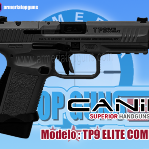 Pistola marca CANIK modelo TP9 ELITE COMBAT, calibre 9x19mm