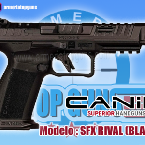 Pistola marca CANIK modelo SFX RIVAL, calibre 9x19mm